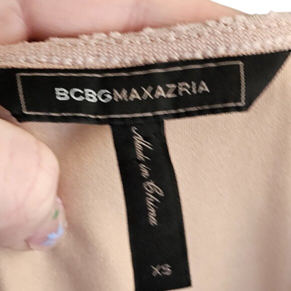 BCBGMaxazria Light Pink Eyelet Sleeveless Mini Dress Sz XS - Picture 7 of 9